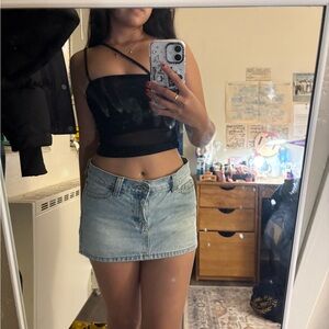 Black Sheer Tube Top